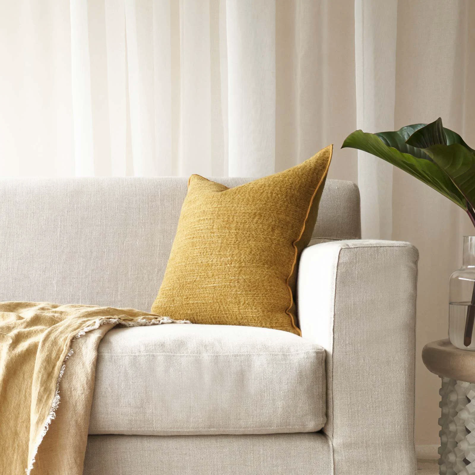 Trusted Nomade Cushion Canvas – Ocre 50 x 50cm Top-Quality