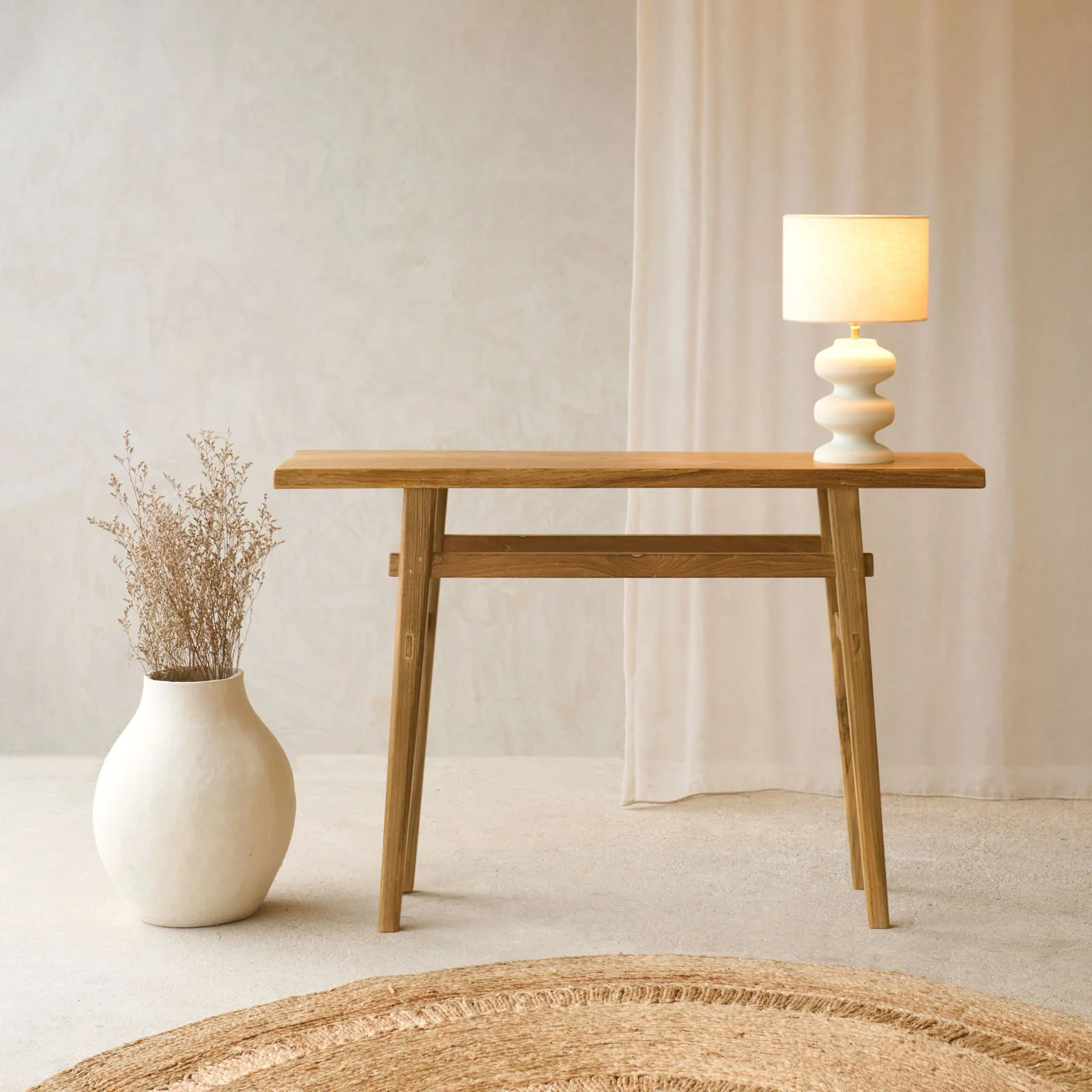 Roca Rustic Console Old Teak – Natural 120cm Secure