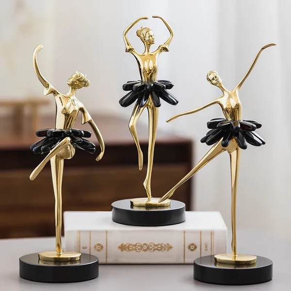 Dependable Elegant Gold Ballet Dancer Figurine Outstanding