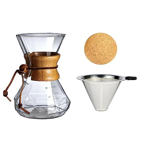 Expertly Made Pour Over Coffee Maker With Wood Sleeve Exceptional