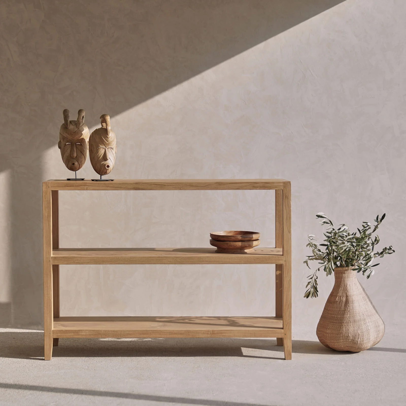 Functional Finn Rack Old Teak – Natural 87cm Practical