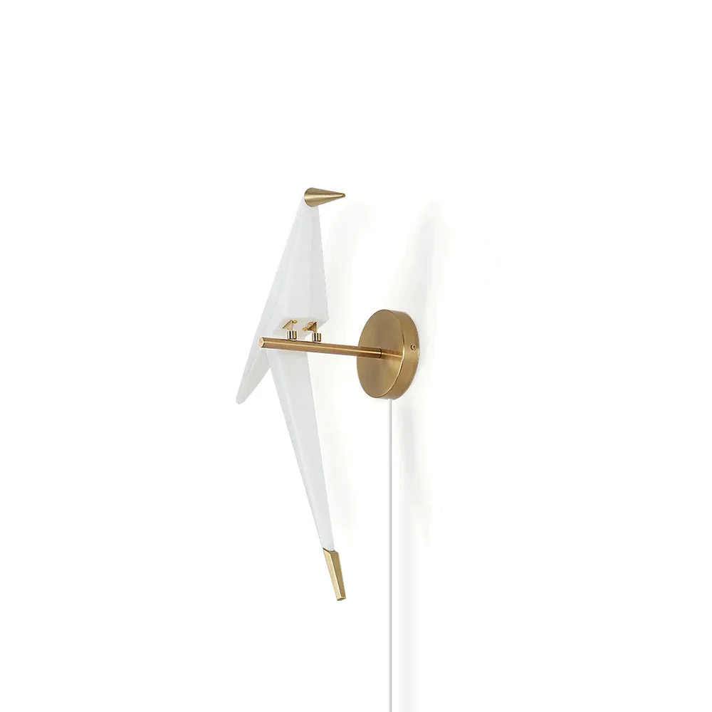 Expertly Made Perching Bird Plug In Wall Lamp Unique