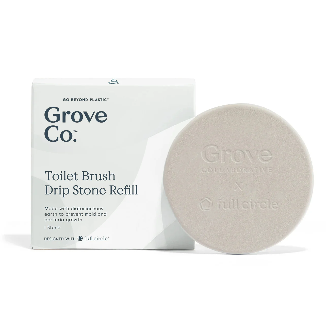 Original Design Grove Co. Toilet Brush Drip Stone Refill Clean