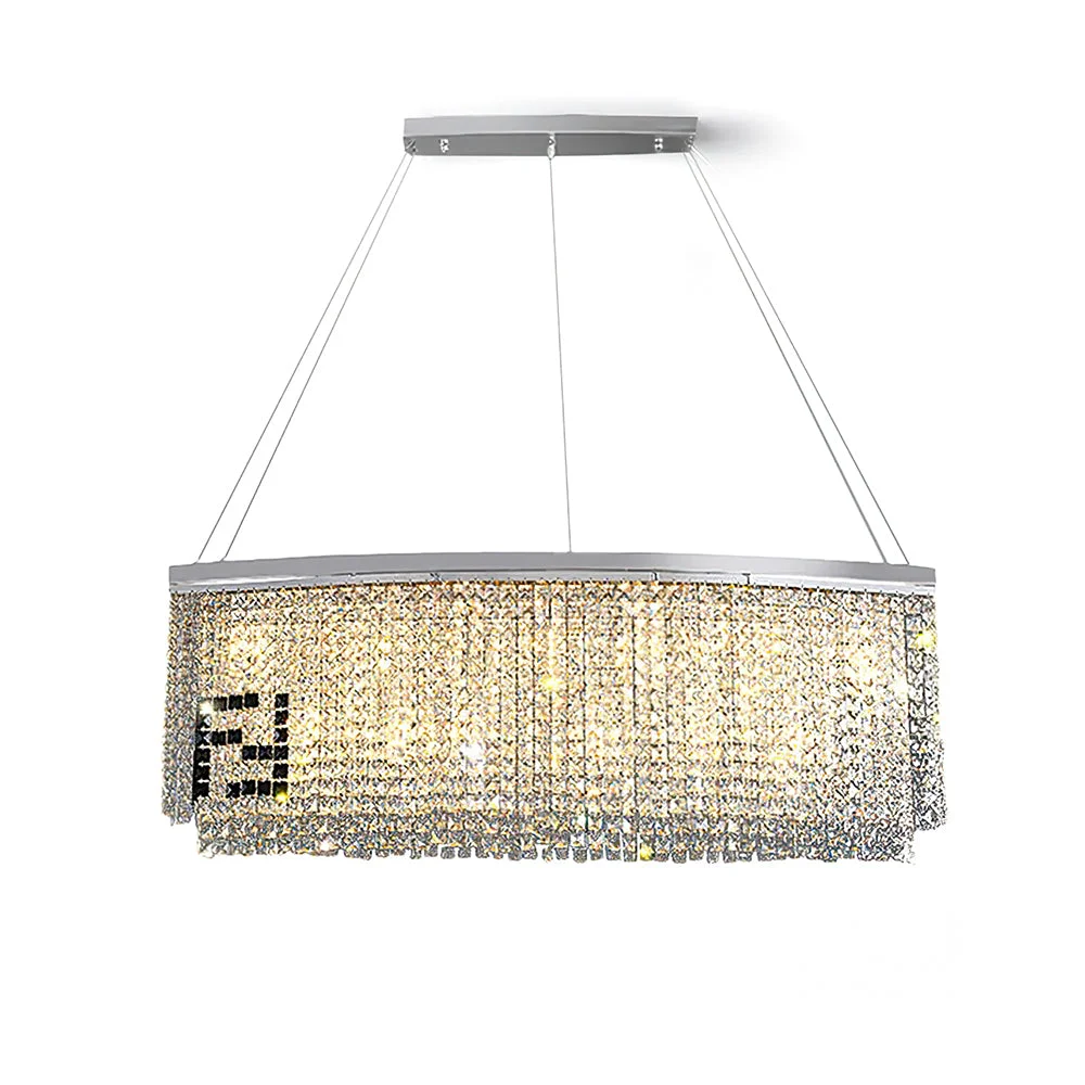 Convenient Liliana Rectangle Crystal Chandelier Traditional