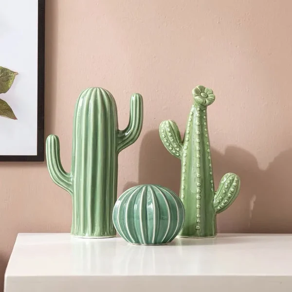 Long-Lasting Nordic Ceramic Cactus Ornaments Top-Quality