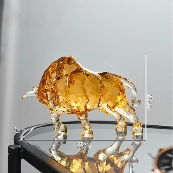 Elite Golden Crystal Bull Figurine Stylish