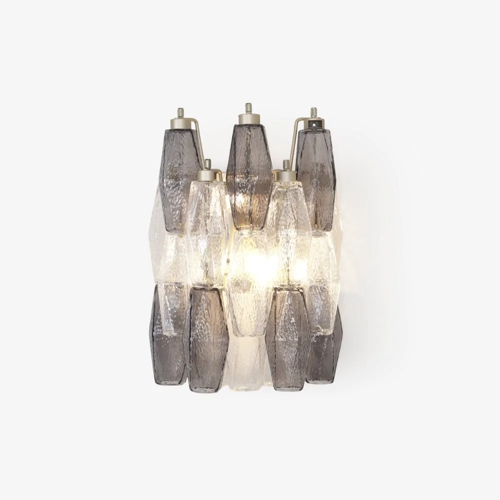 Professional Murano Rhombus Glass Wall Lamp Fine Crafted