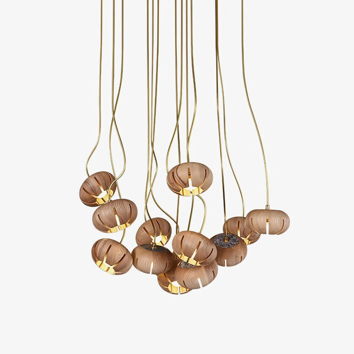 Original Wood Pumpkin Cluster Chandelier Dependable