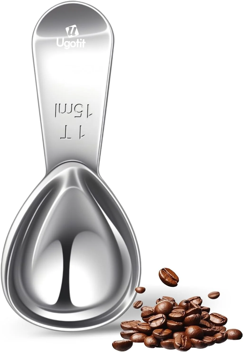 High-Quality Coffee Measuring Scoop 1 Tablespoon Short Handle 304 Stainless Steel Coffee Scoop – Fits Coffee Canisters Protein Powder Containers Genuine