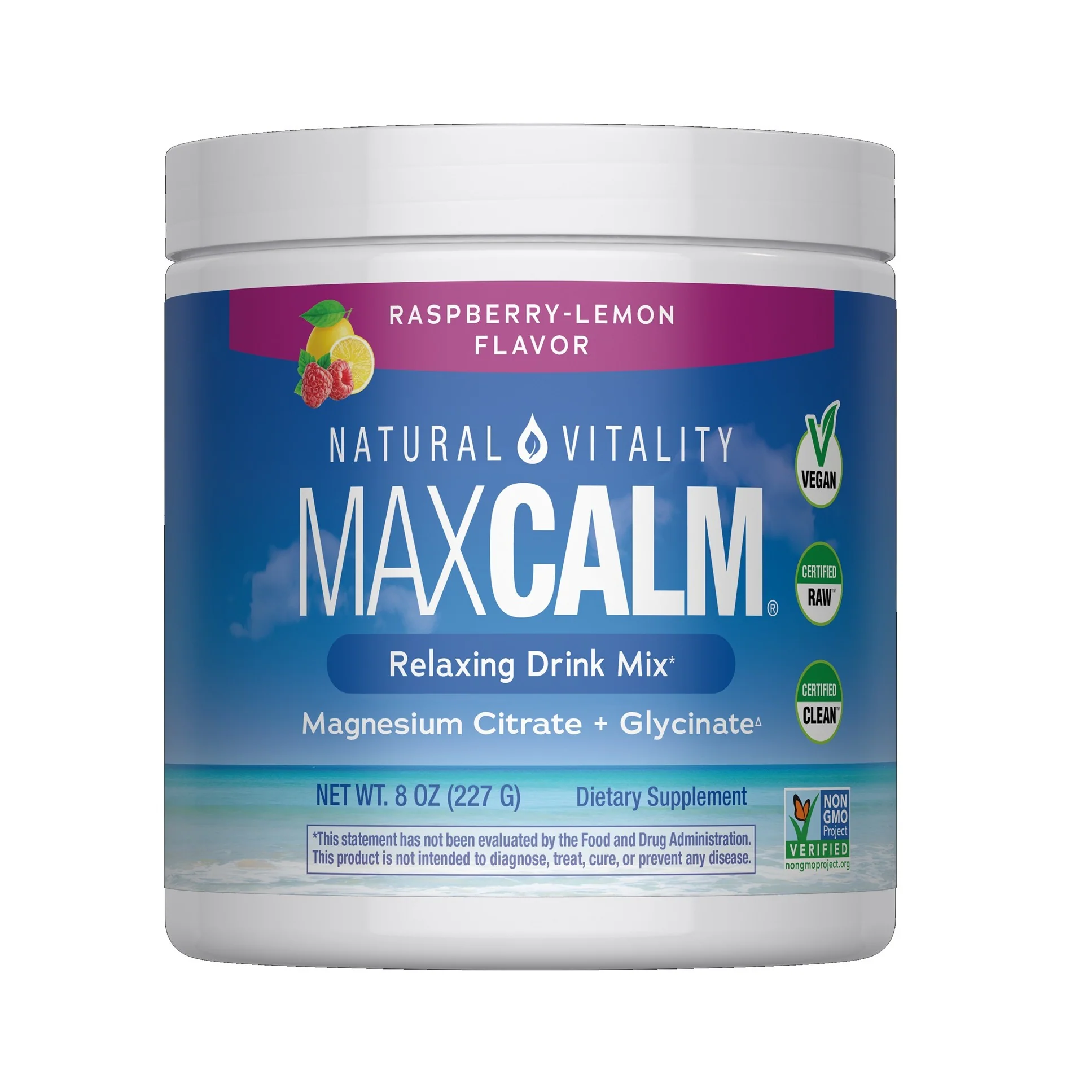 Fine Crafted Natural Vitality MAXCALM Magnesium Powder High-Grade