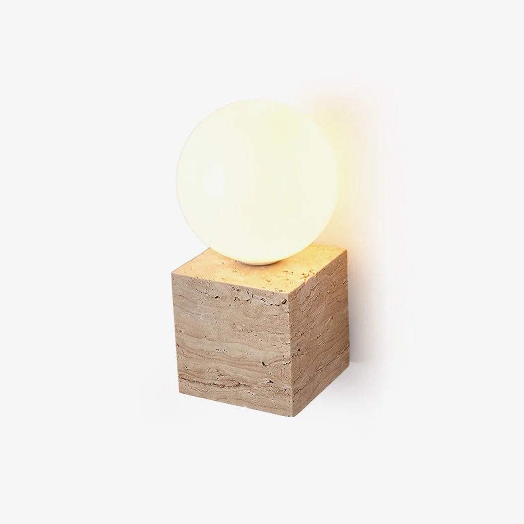 Green Cube Stone Wall Lamp Fast
