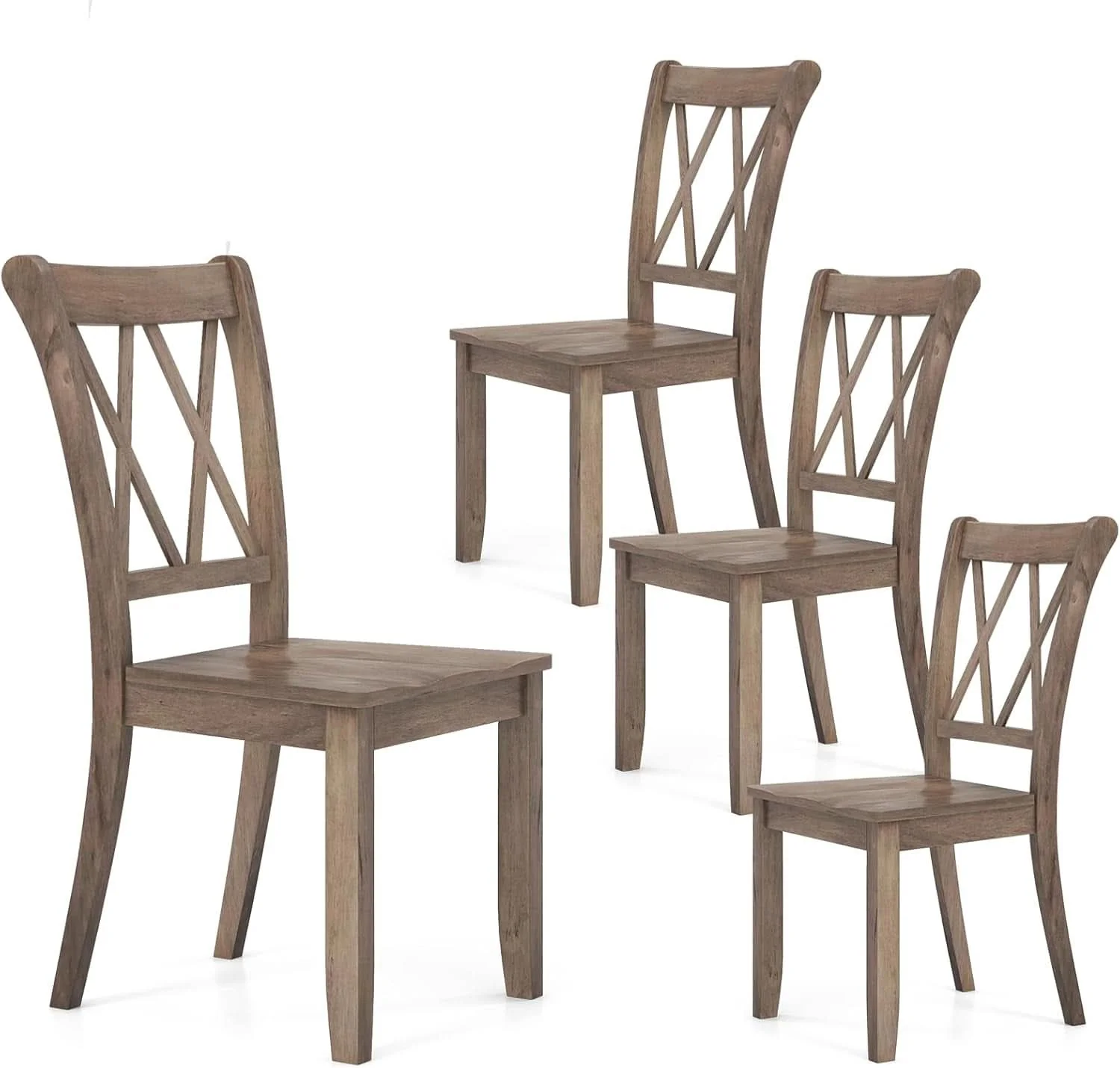 Contemporary Brown Ergonomic Midcentury Dining Chairs Collection Authentic