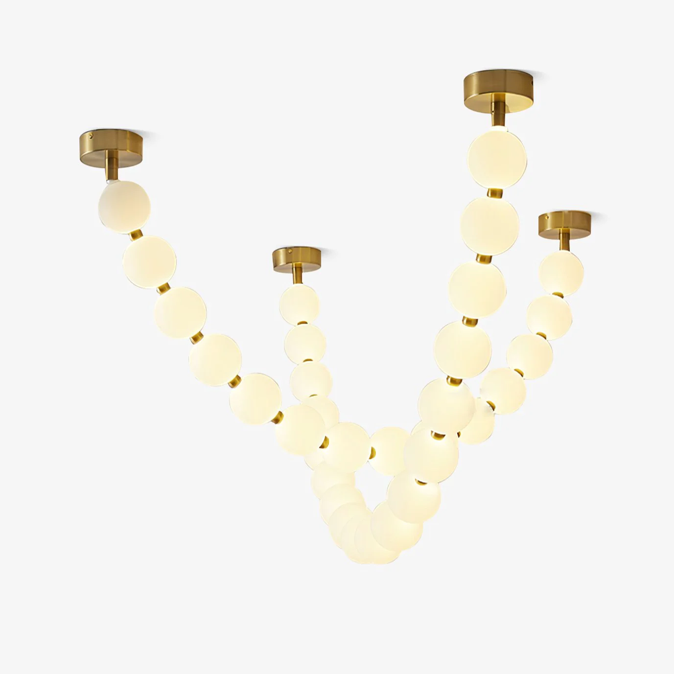 Selected Pearl Necklace Balls Chandelier Minimalist