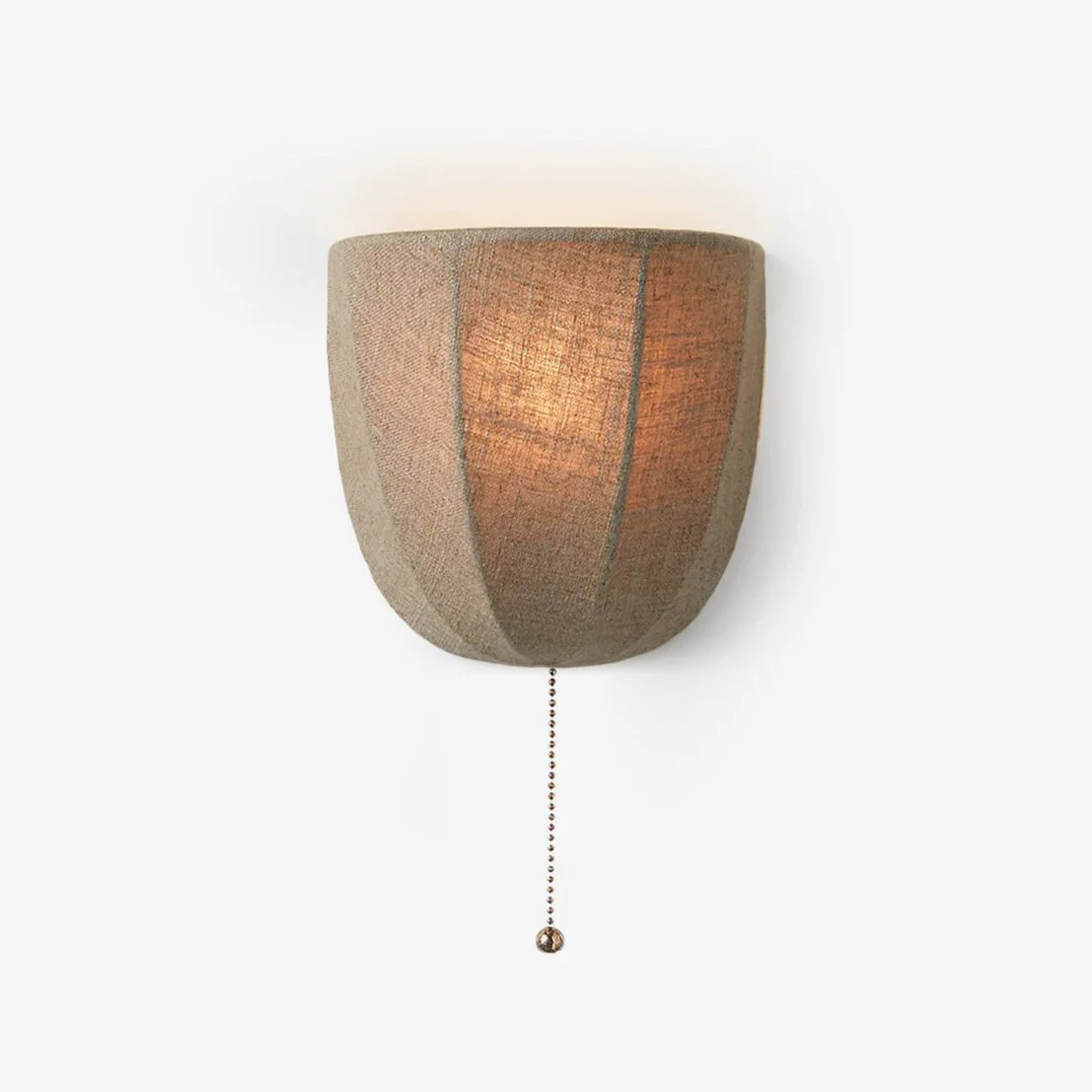 Natural Sienna Linen Wall Sconce Long-Lasting