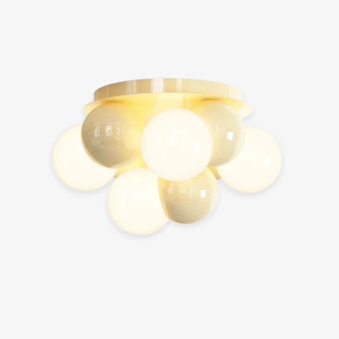 Green Cream Bubble Ball Ceiling Light Sustainable