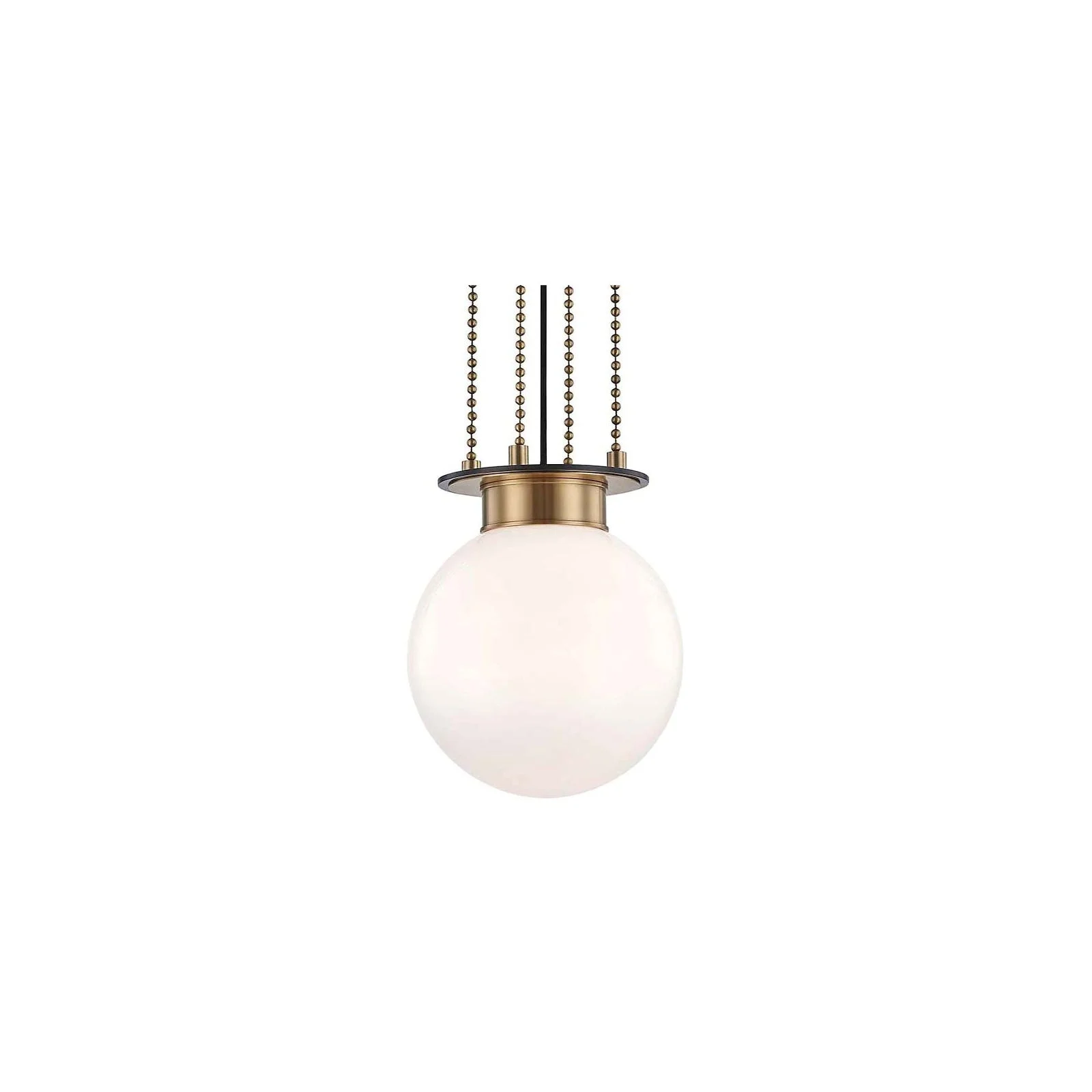Crafted Opal Globe Gunther Pendant Light Lightweight