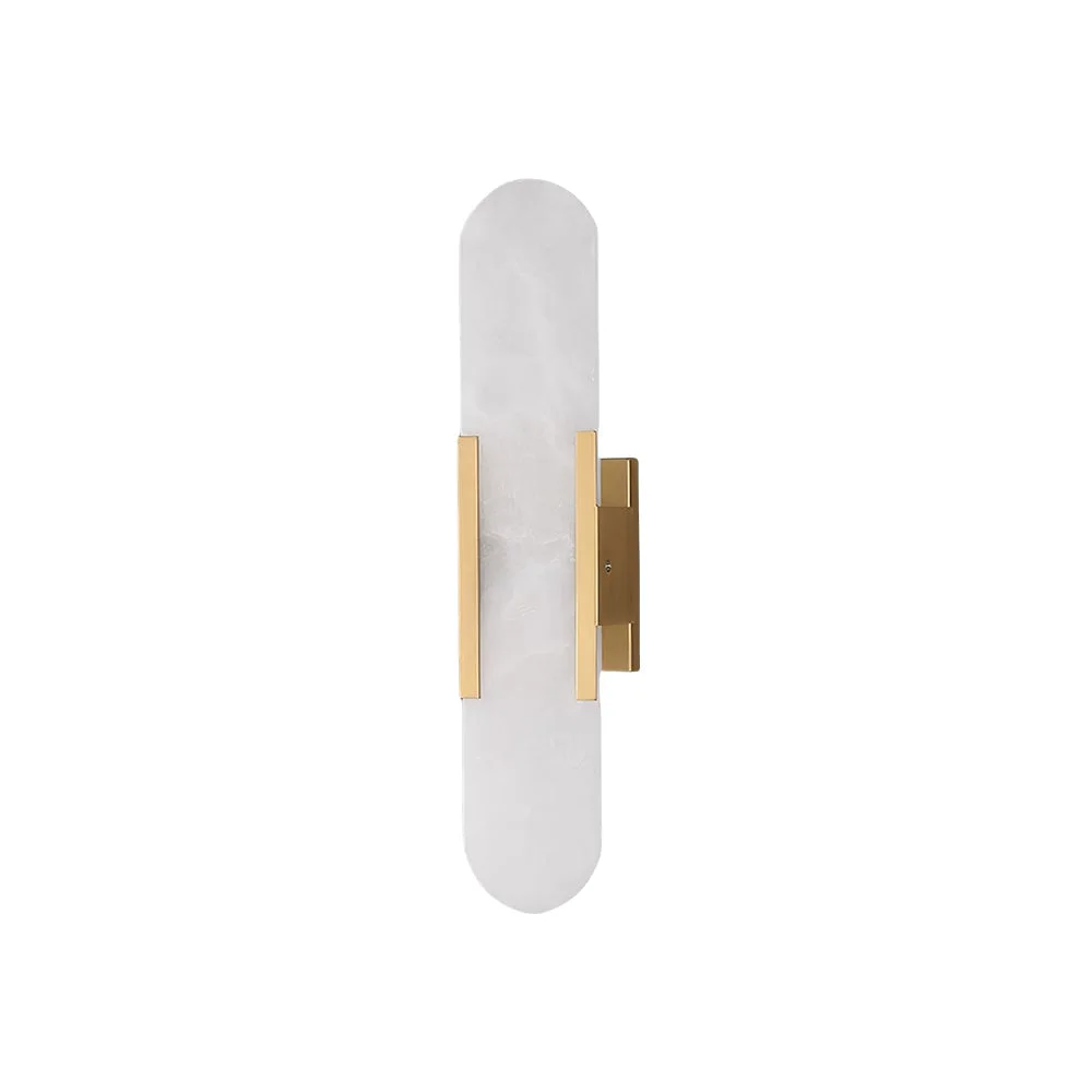 Flexible Modern Vertical Alabaster Wall Sconce Proven