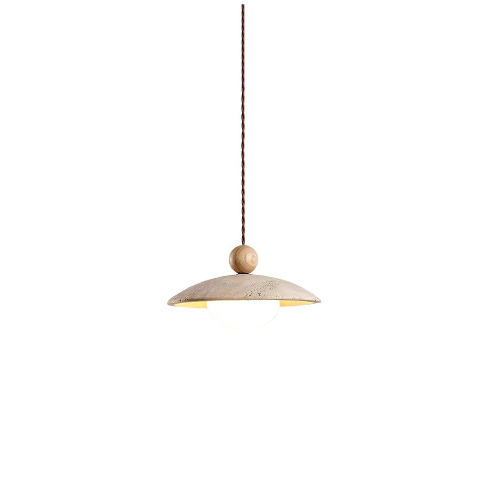 High-Grade Scandinavian Travertine Disc Pendant Lamp Healthy