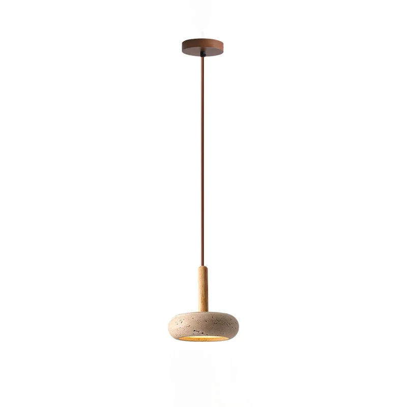 User-Friendly Hourglass Travertine Pendant Light Innovative