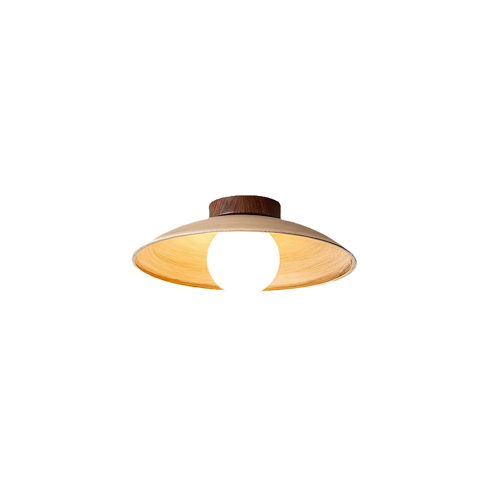 First-Class Vintage Wood Dome Ceiling Light Elite