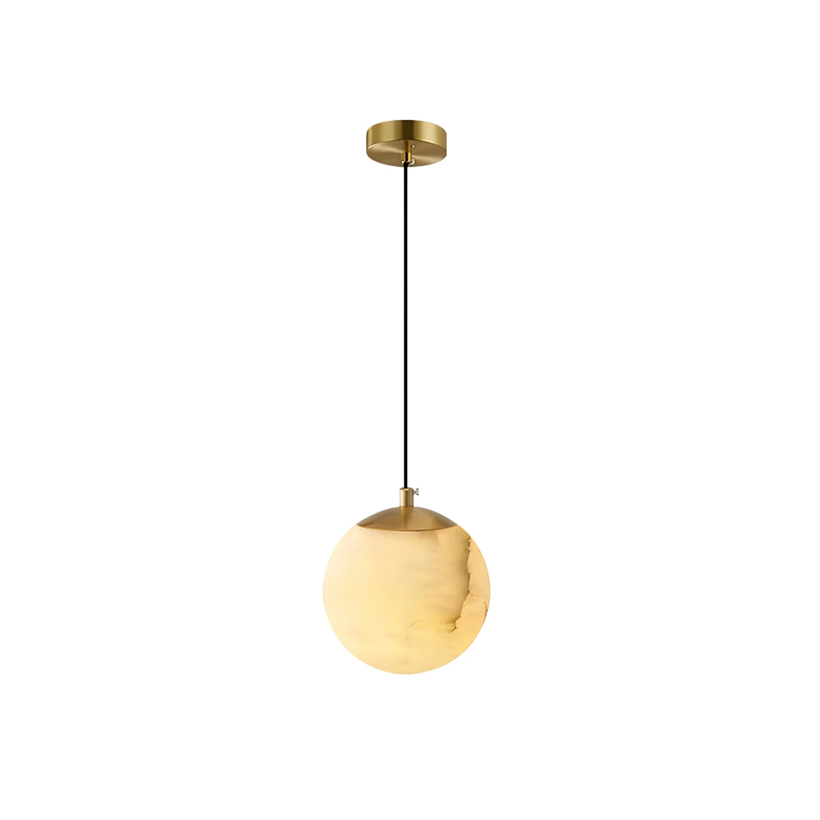 Healthy Amber Alabaster Globe Pendant Light High-Performance