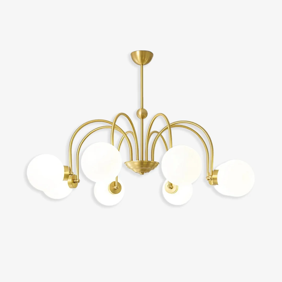 Elegant American Glass Ball Chandelier Minimalist