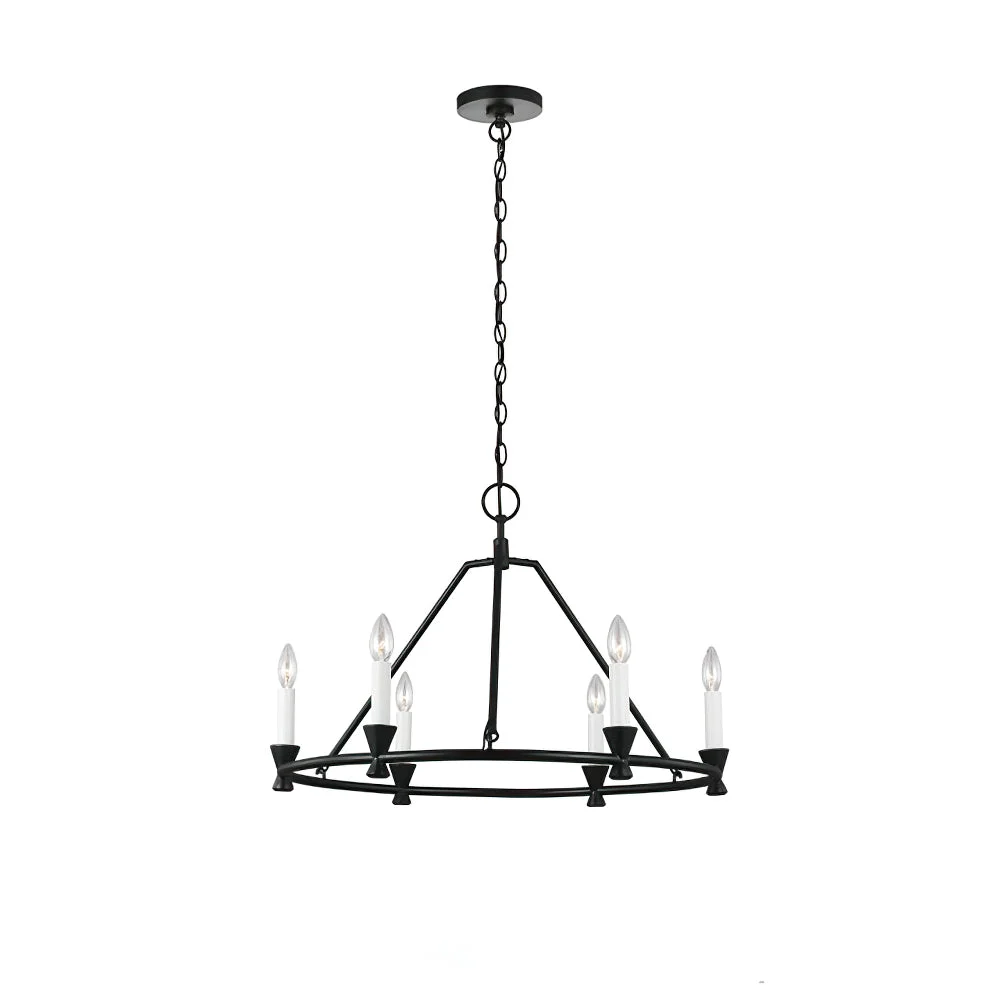 Clean Minimalist Circular Keystone Chandelier Specialty