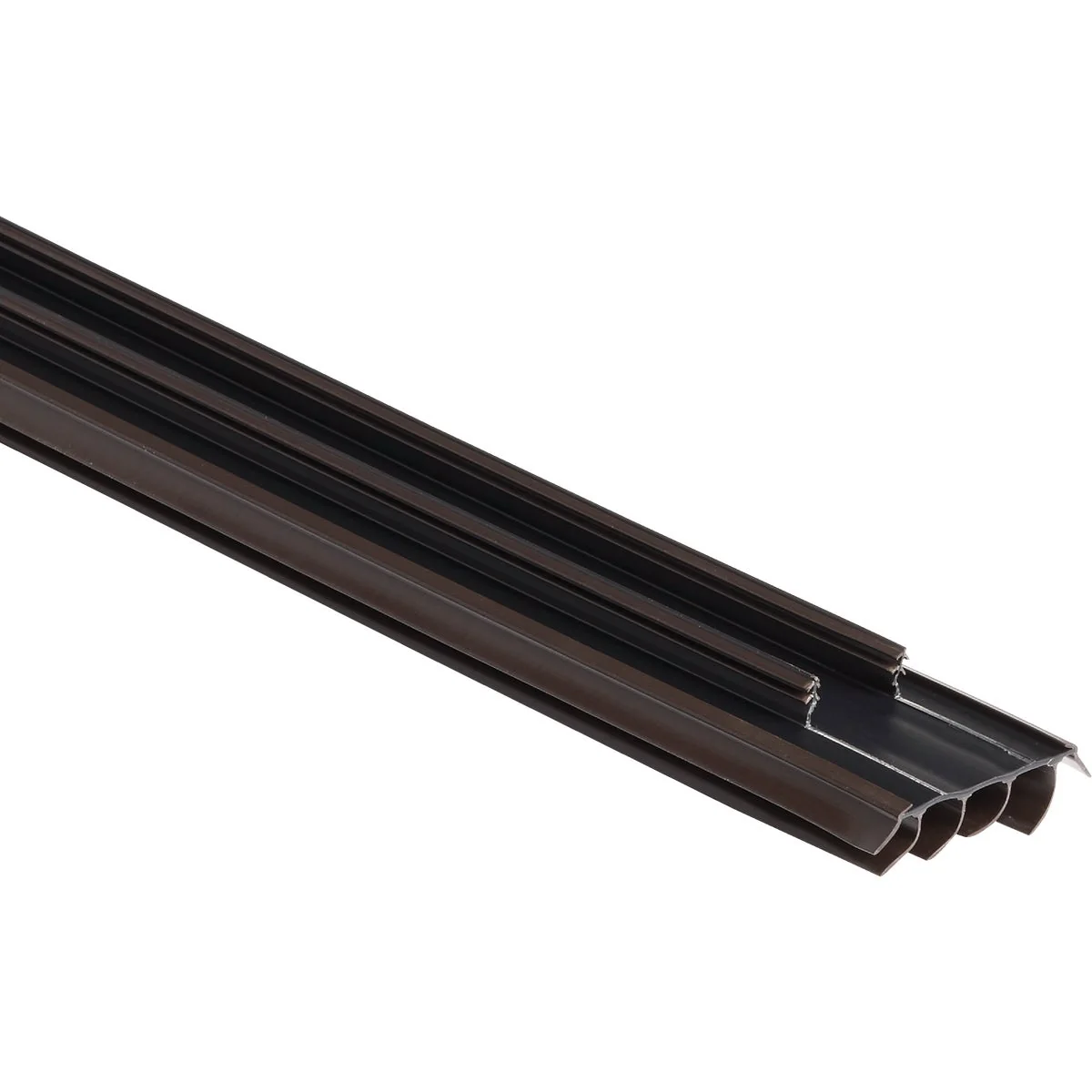 Contemporary M-D Ultra 35-3 4 in. x 1-3 4 in. L Brown Kerf Style Door Bottom with Vinyl Fins Top-Quality
