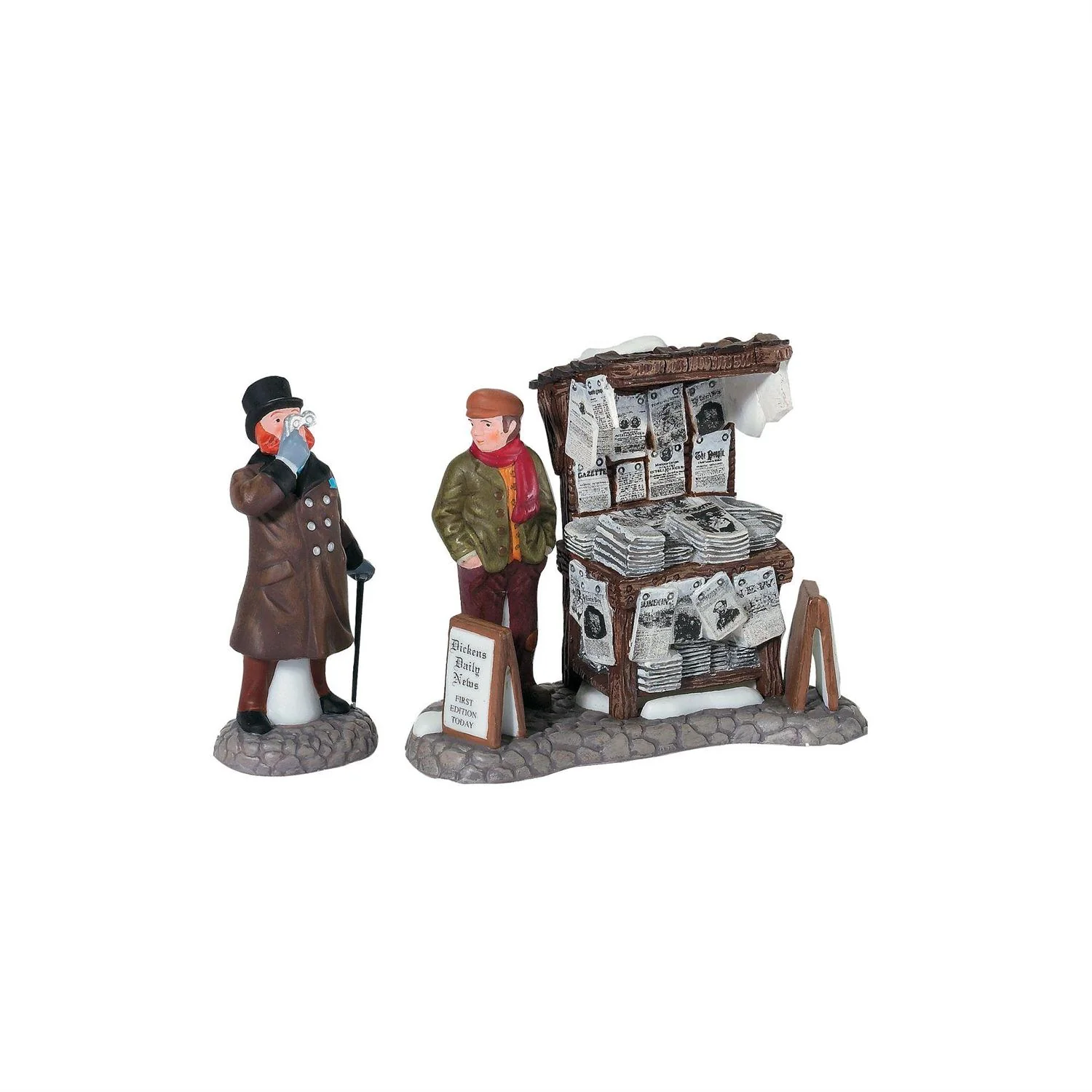 Environmentally Friendly London Newspaper Stand Dickens Village Dependable