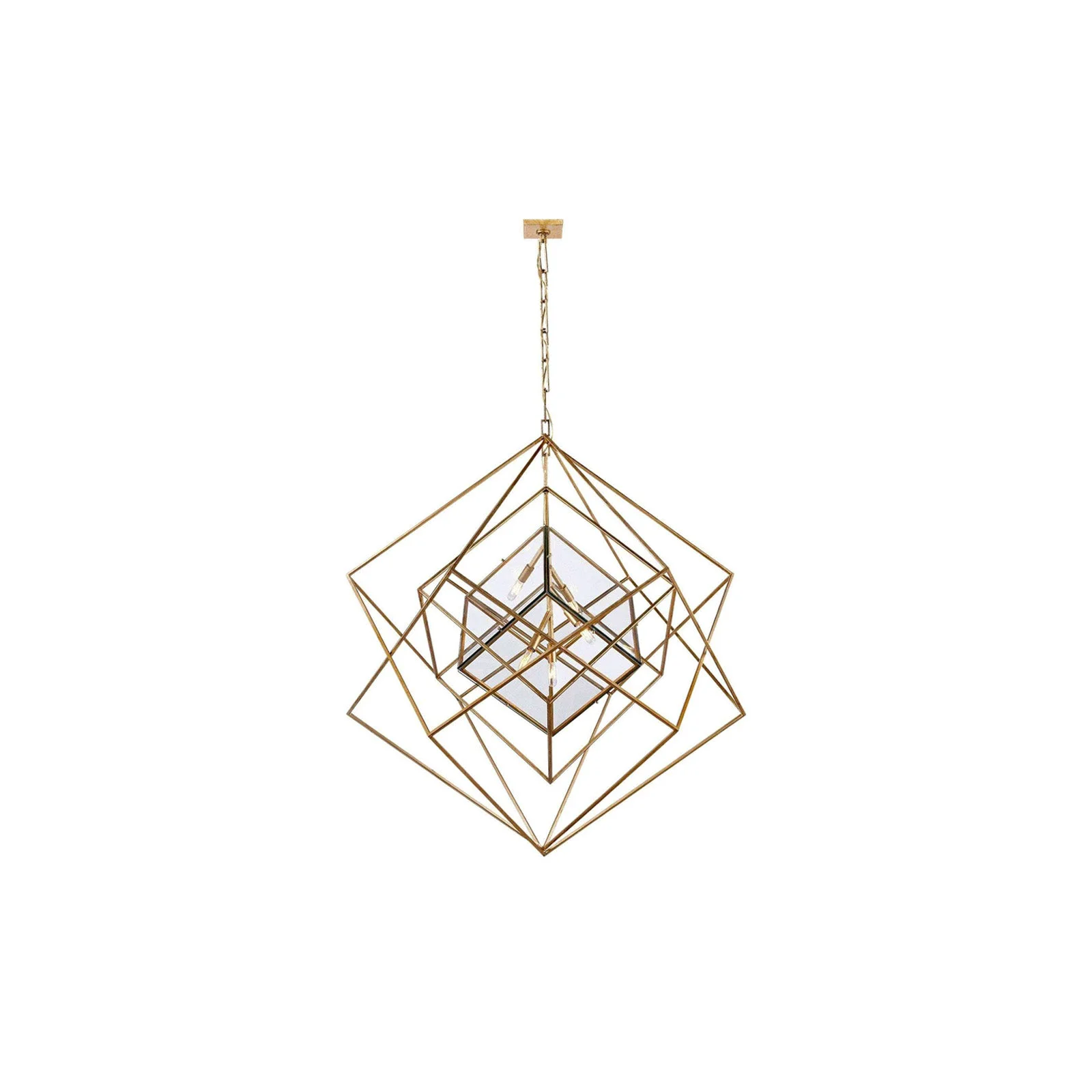 Artisan Contemporary Abstract Metal Chandelier Expertly Made