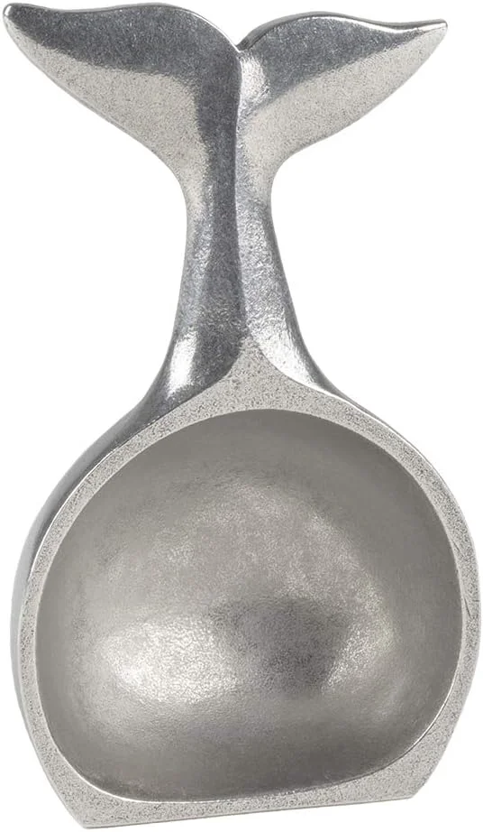 Expertly Made Danforth – Whale Tail Coffee Scoop Spoon – Handcrafted Pewter Metal Coffee Scoop For Ground Coffee – Made In USA Smooth