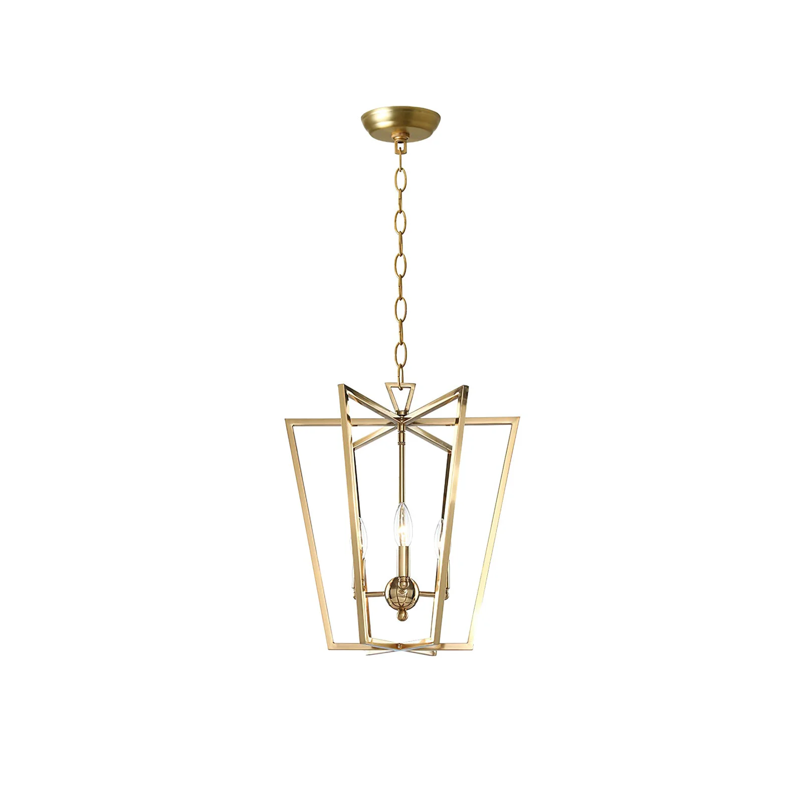 Clean Frame gold cage chandelier Expertly Made