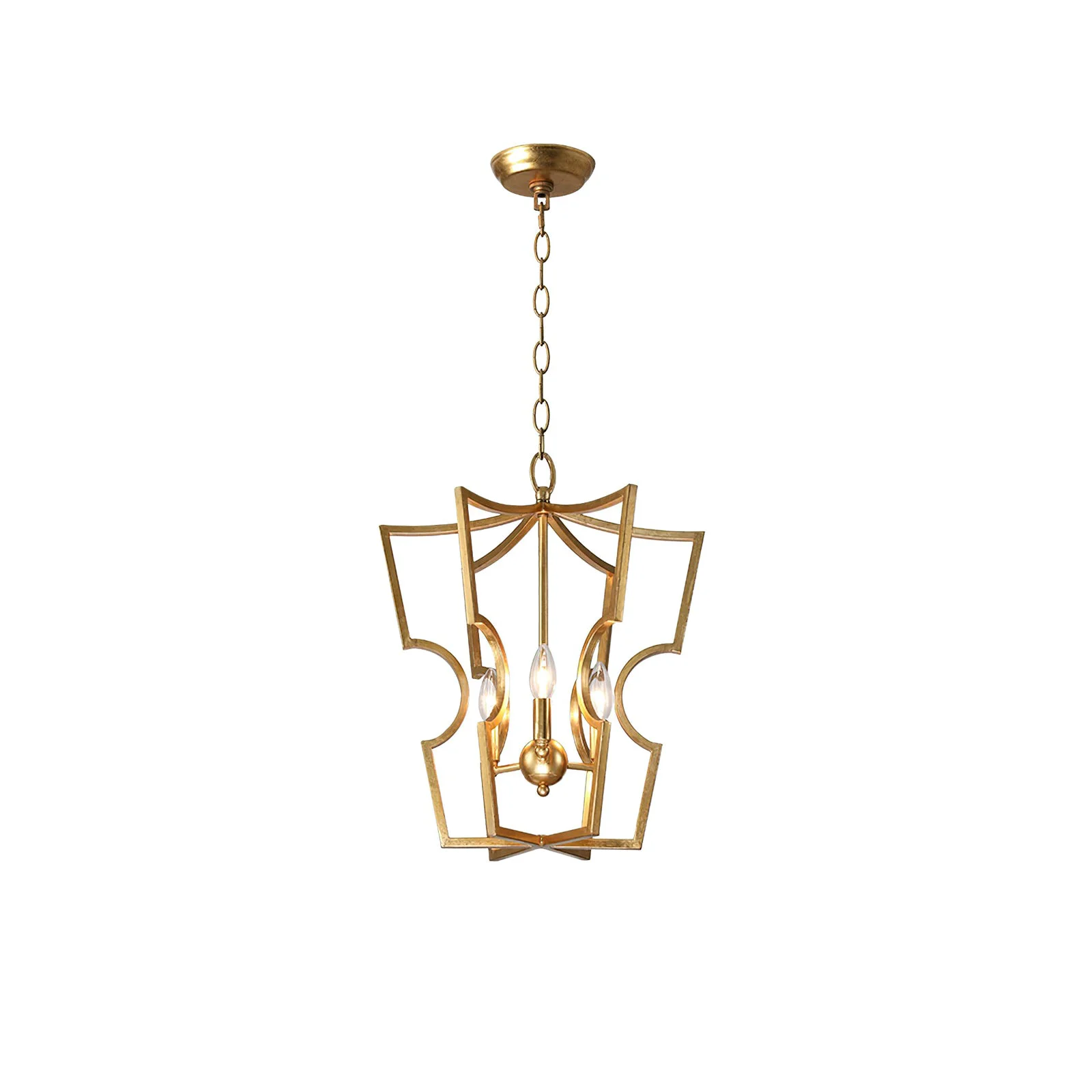 Contemporary Rustic gold lantern chandelier Outstanding