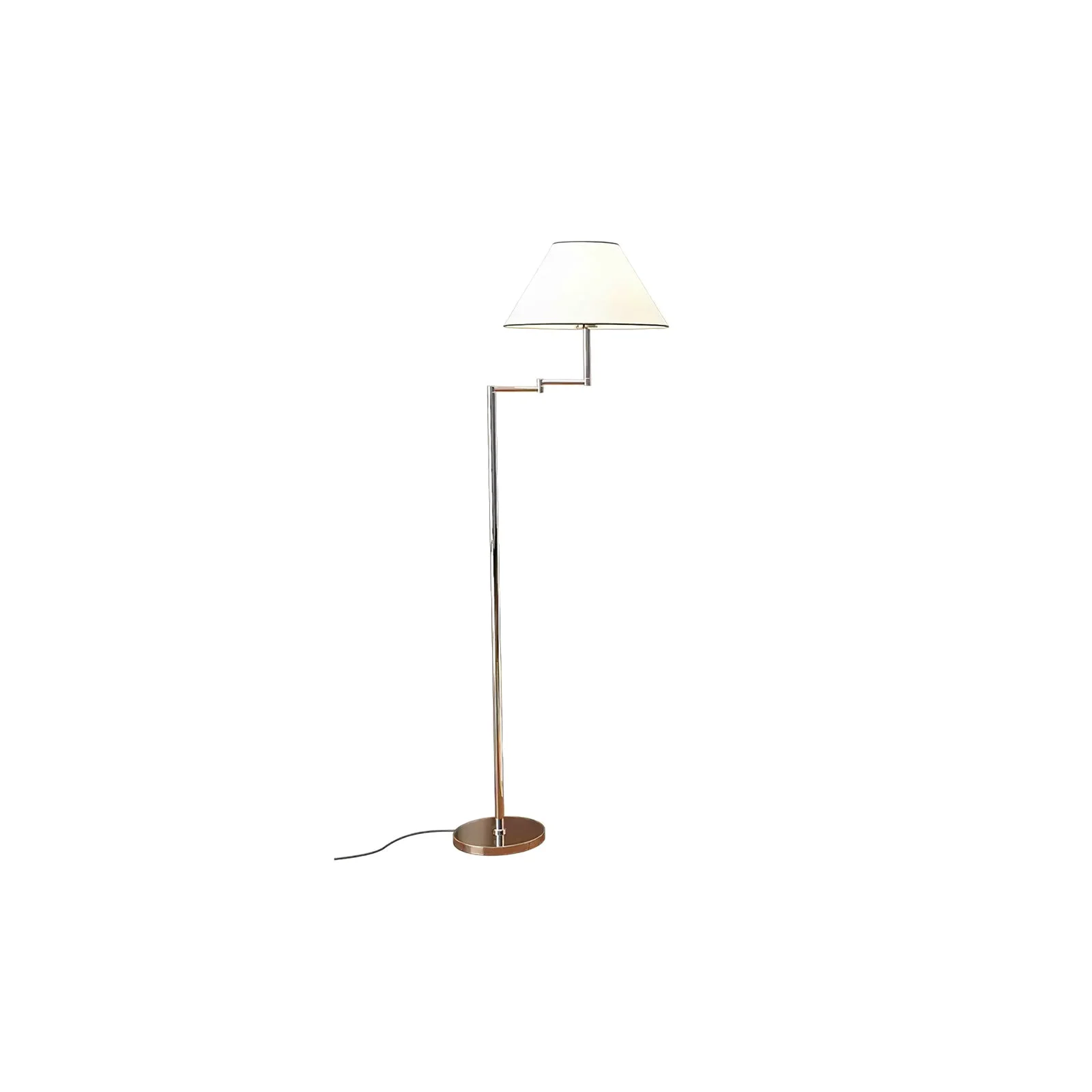 High-End Contemporary Chrome Swing Arm Floor Lamp Environmentally Friendly
