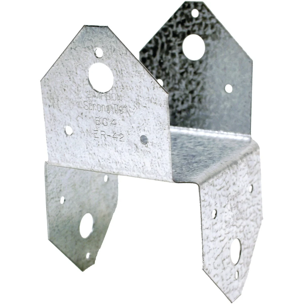Green Simpson Strong-Tie 4 In. x 4 In. 18 ga Galvanized BC Post Cap Base Minimalist