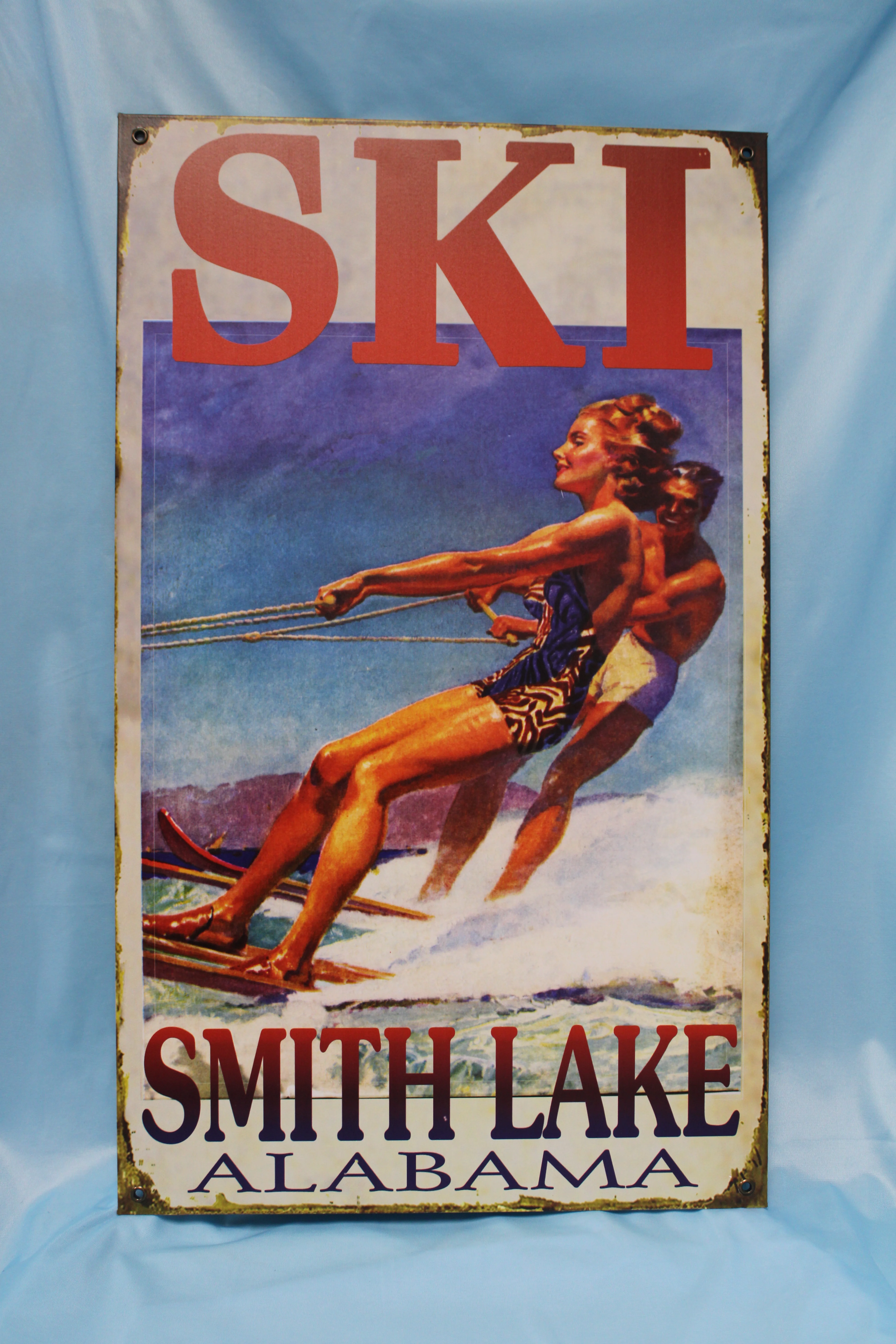 Outstanding Smith Lake Tandem Waves – Wood Metal Wall Art Superior
