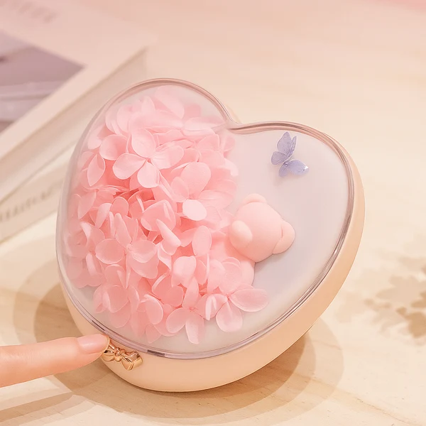 Versatile Romantic Heart Shaped Bluetooth Speaker with Eternal Flowers Healthy
