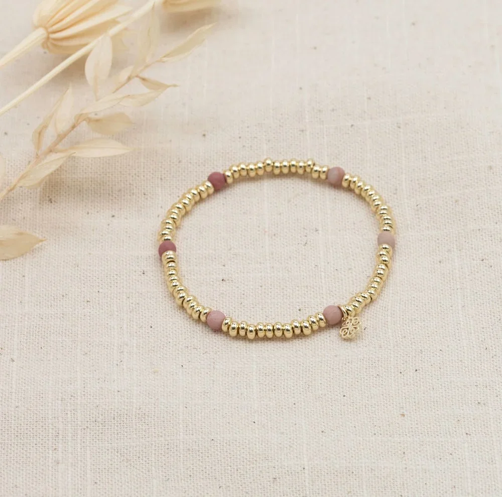 Expertly Made Trixie Pink Rhodonite Bracelet Artisan