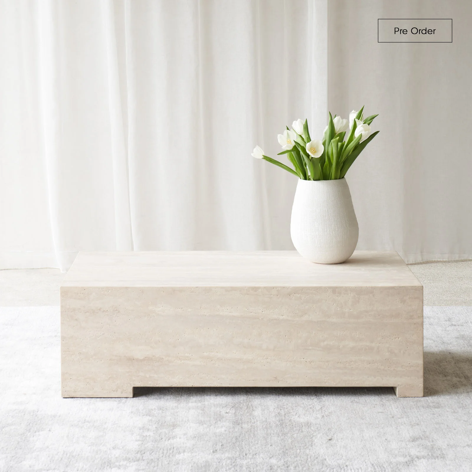 Carefully Designed Alchemy Coffee Table Travertine High-Grade