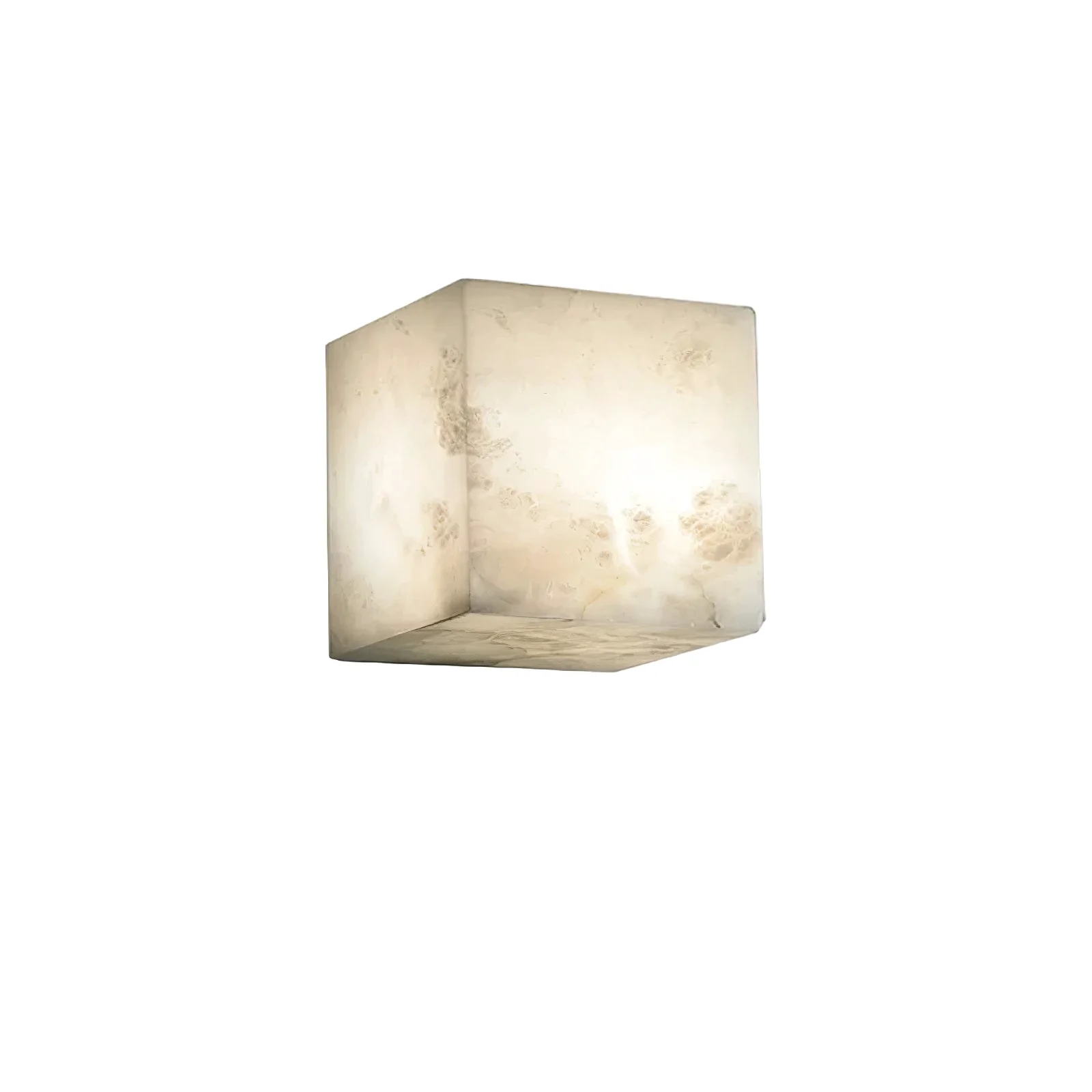 Fine Crafted Alabaster Cube Wall Light Versatile