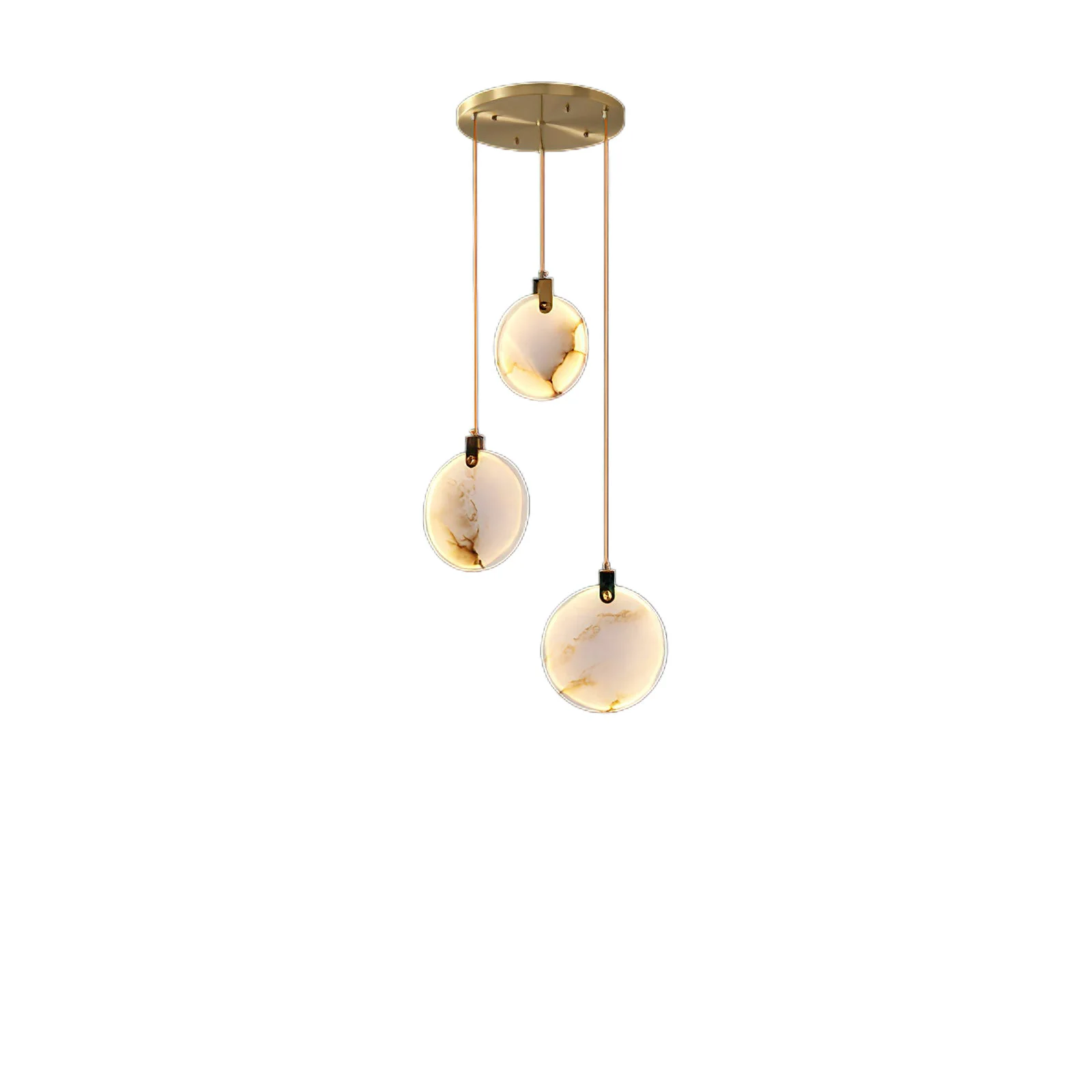Innovative Tiered Alabaster Staircase Chandelier Reusable