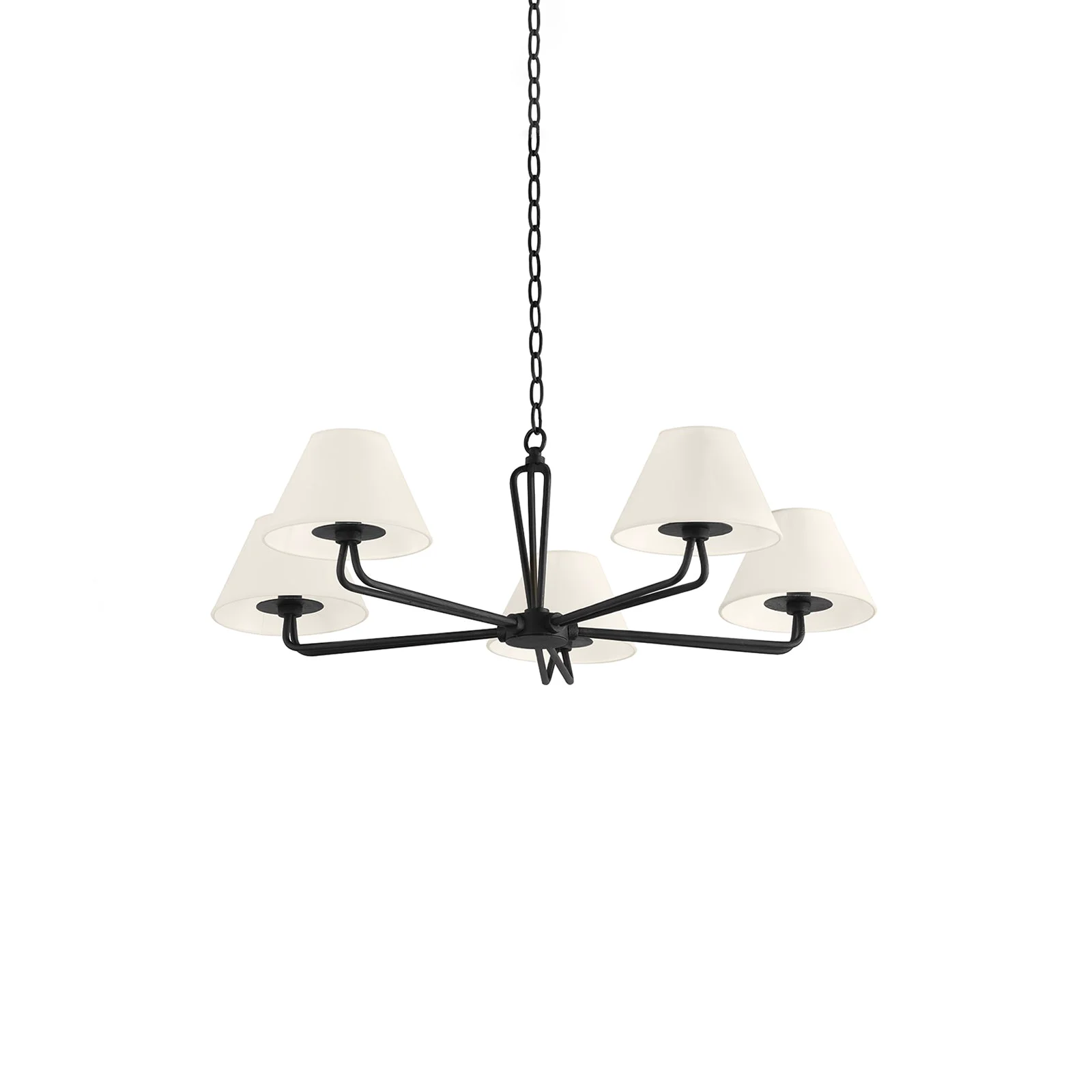 Specialty Iron Fabric Shade Chandelier Top-Quality