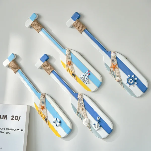 Exclusive Nautical Wooden Oar Wall Decor Efficient