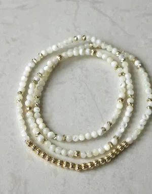 Trusted Circuit Loop Necklace Bracelet – Mother of Pearl Green