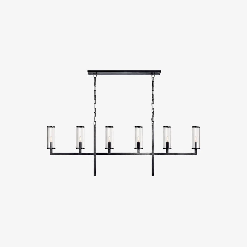 Clean Liaison Large Linear Chandelier Minimalist