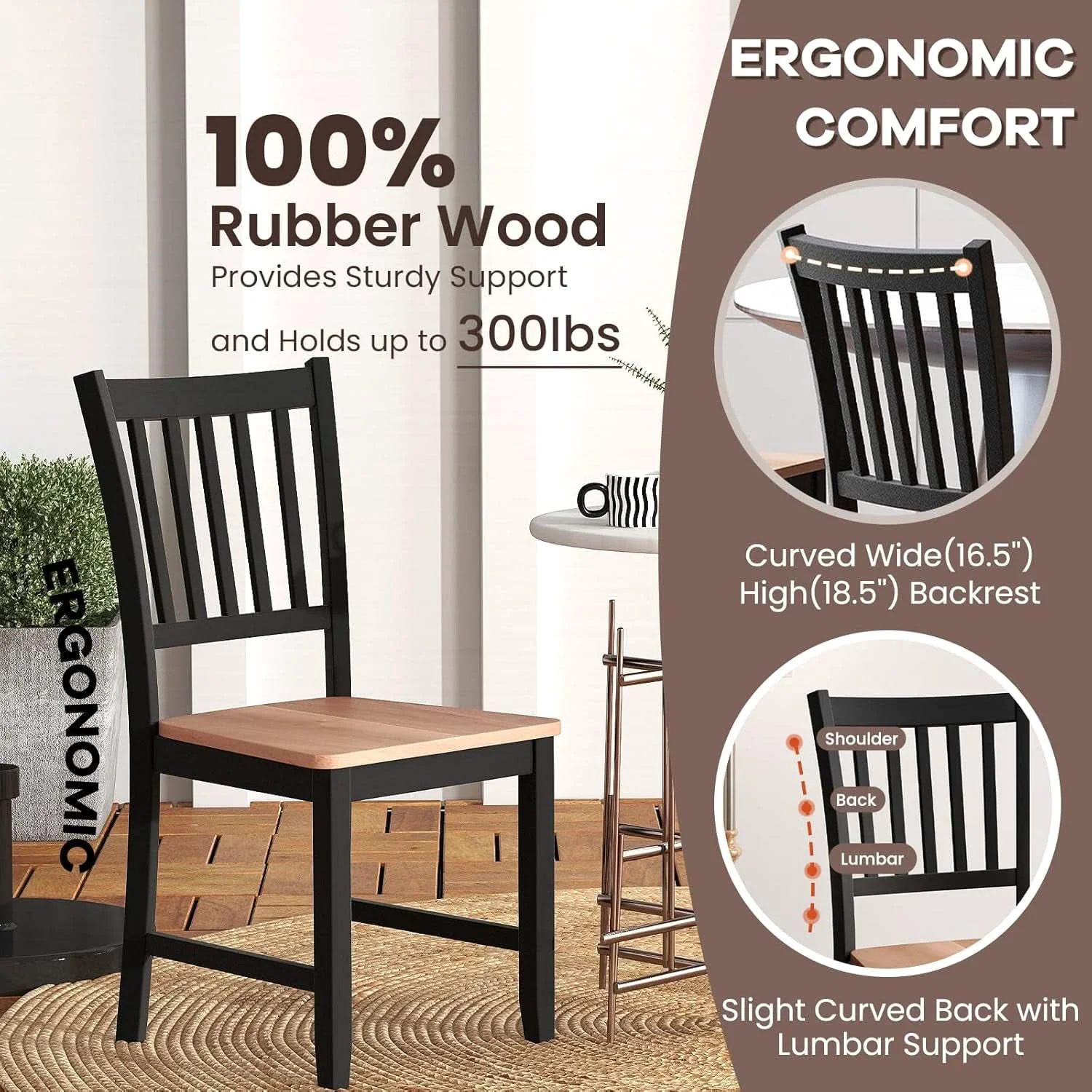 Dependable Durable Heavy Duty HighBack Ergonomic Dining Chairs Soft
