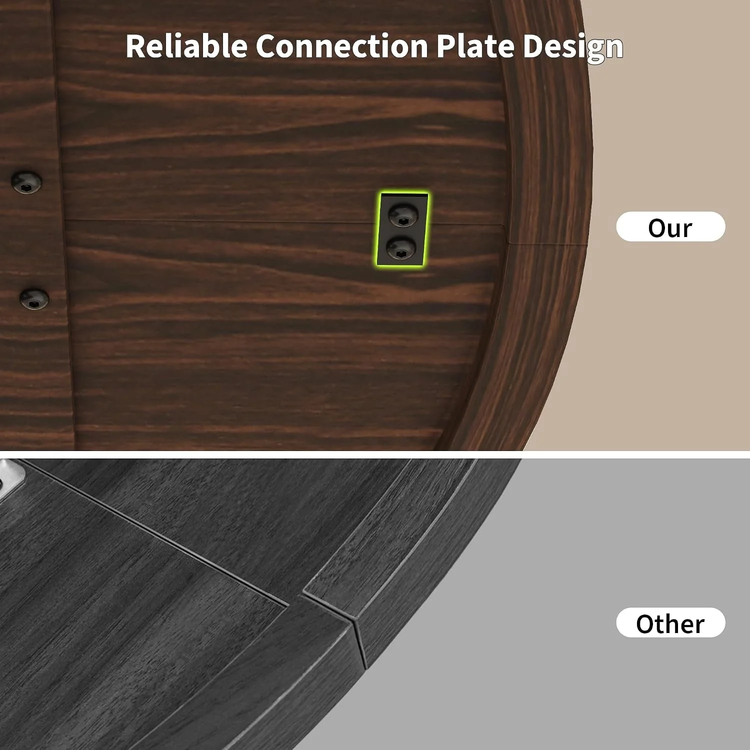 Practical 47 Inches Walnut Contemporary Pedestal Dining Table Breathable
