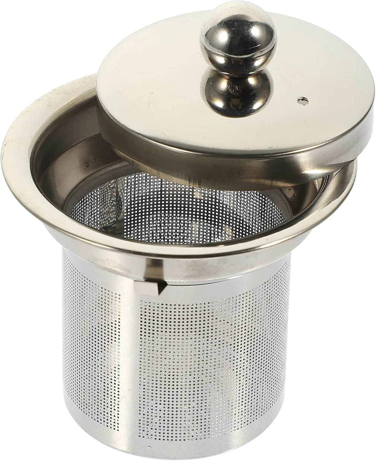 Verified Hemoton Stainless Steel Tea Strainer Insert with Fine Mesh Filter and Lid Tea Infuser for Teapot Accessories Compact 3.00X2.44 Inch Suitable for Home Rooms and Restaurants First-Class