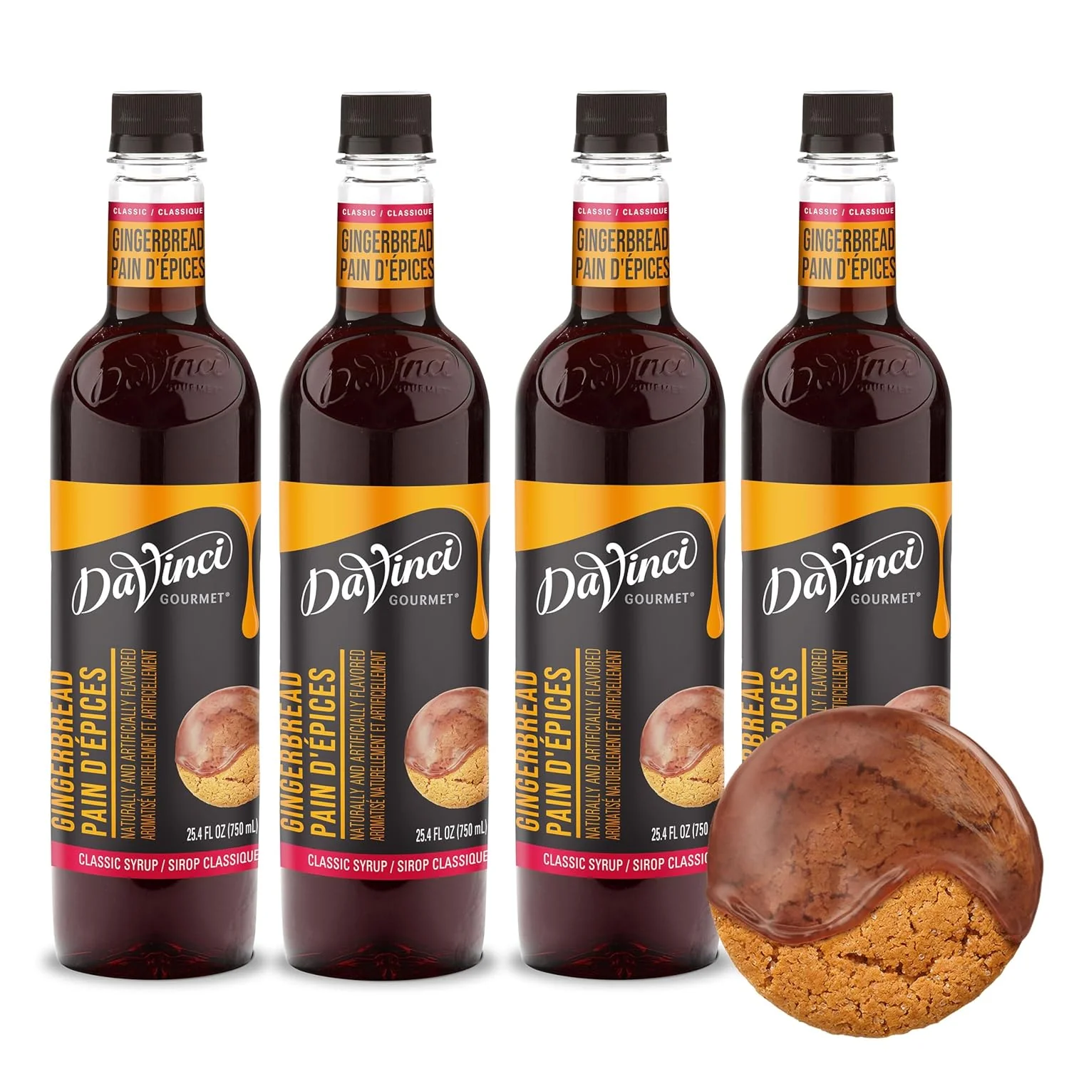 Versatile DaVinci Gourmet Classic Gingerbread Syrup 25.4 Fluid Ounces Pack of 4 Prestigious