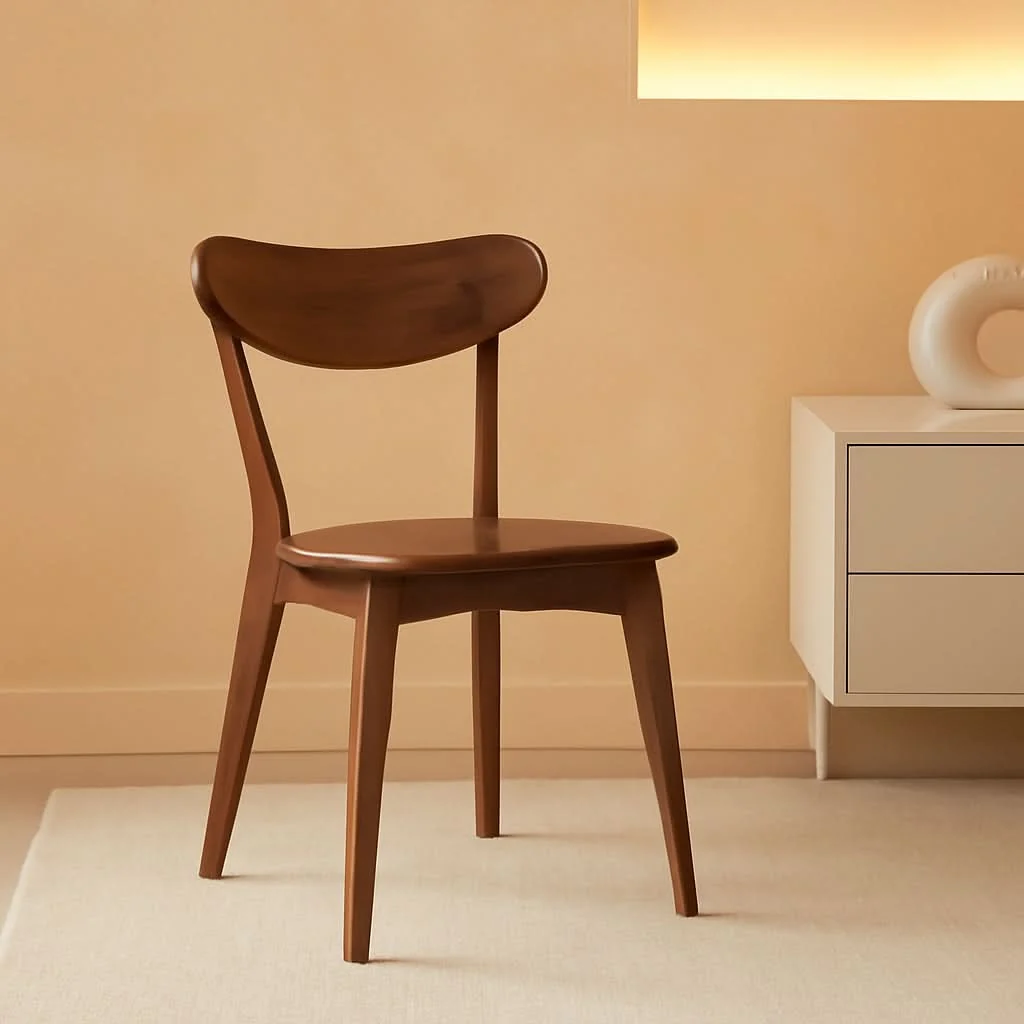 Expertly Made PremiumGrade Solid Oak Dining Chair Walnut Backrest Reliable